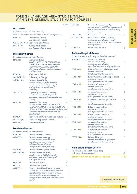 UNDERGRADUATE CATALOG - UMUC Europe