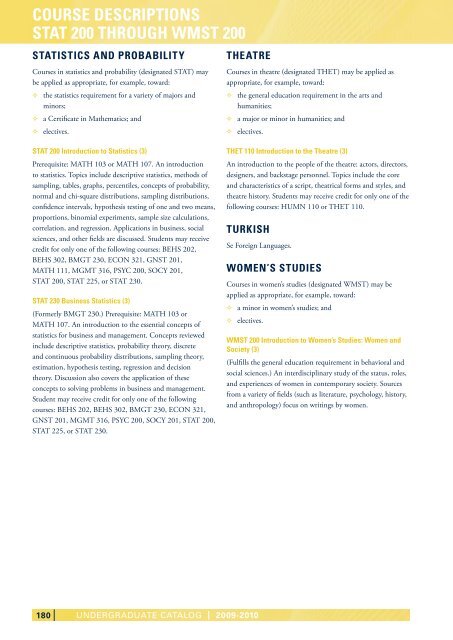 UNDERGRADUATE CATALOG - UMUC Europe