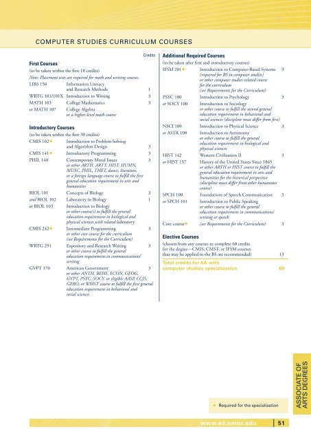 UNDERGRADUATE CATALOG - UMUC Europe