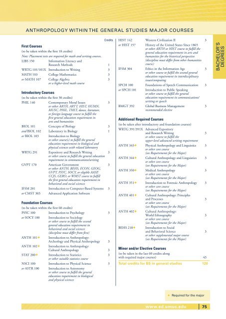 UNDERGRADUATE CATALOG - UMUC Europe