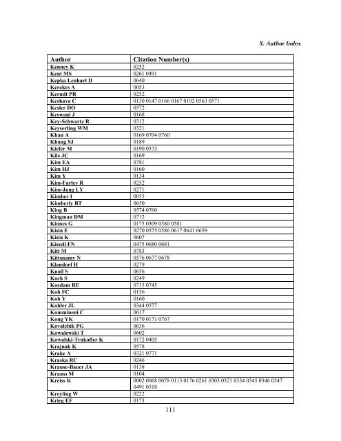 NIOSH Bibliography of Communication and Research Products 2005