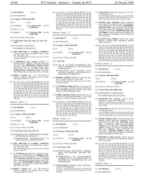 section 1 - World Intellectual Property Organization