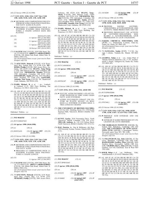 section 1 - World Intellectual Property Organization