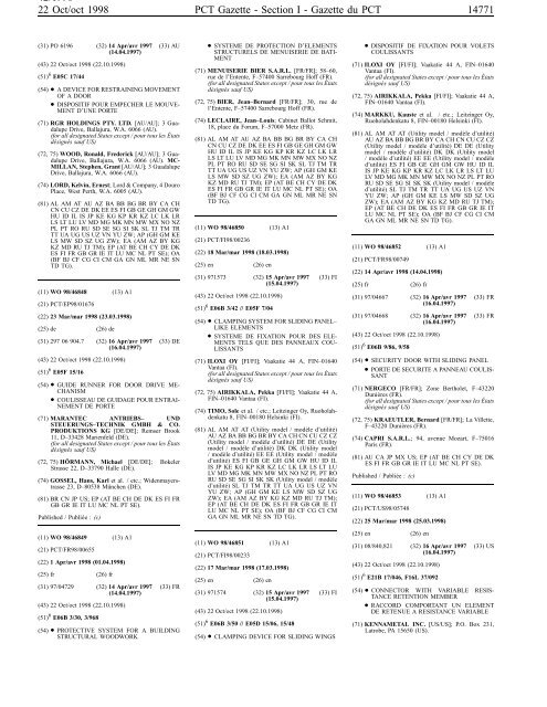 section 1 - World Intellectual Property Organization