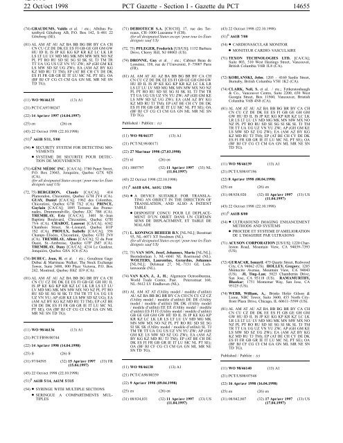 section 1 - World Intellectual Property Organization