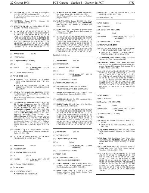 section 1 - World Intellectual Property Organization