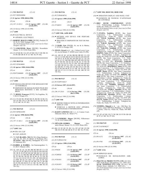 section 1 - World Intellectual Property Organization