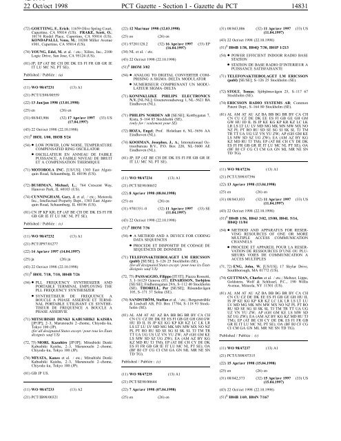 section 1 - World Intellectual Property Organization