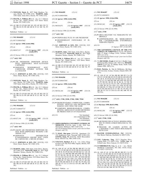 section 1 - World Intellectual Property Organization