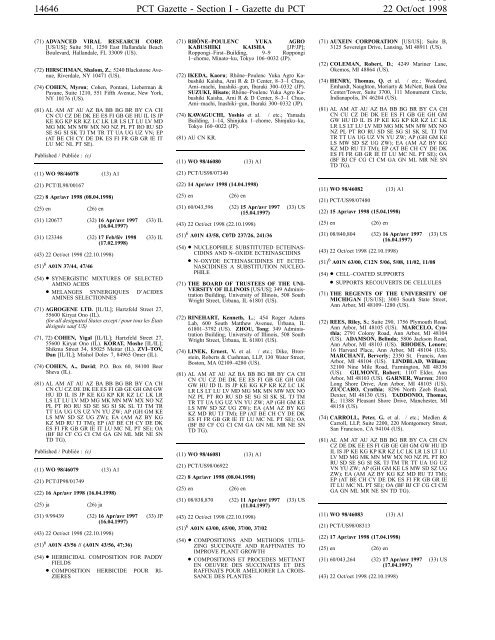 section 1 - World Intellectual Property Organization