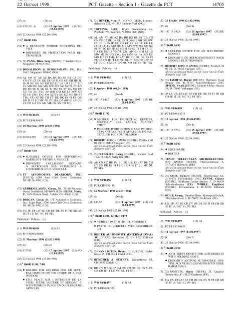 section 1 - World Intellectual Property Organization