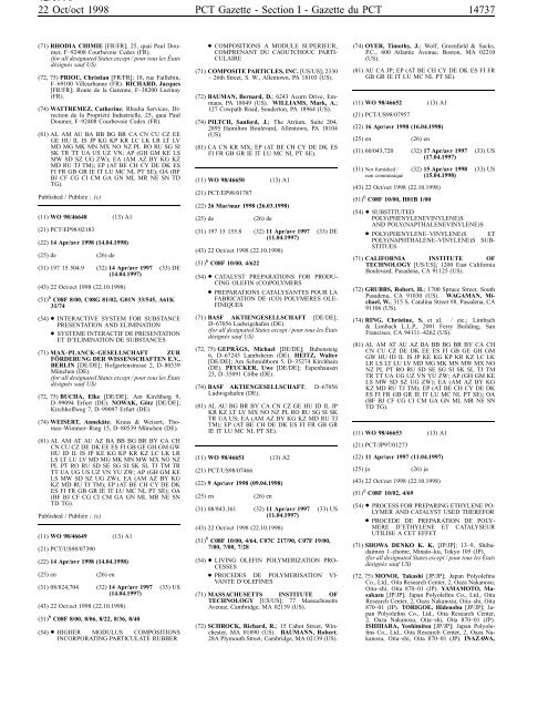 section 1 - World Intellectual Property Organization