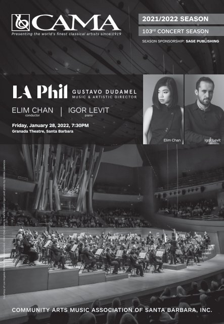 CAMA Presents the Los Angeles Philharmonic ⫽ Friday, January 28, 2022 ⫽  International Series at the