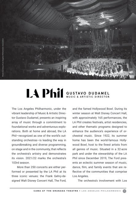 CAMA Presents the Los Angeles Philharmonic ⫽ Friday, January 28, 2022 ⫽ International Series at the Granada Theatre, Santa Barbara ⫽ 7:30PM