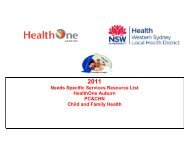 HealthOne Auburn Child and Family Health Service ... - WentWest