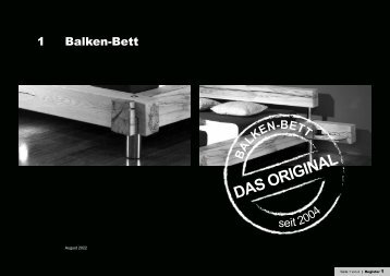 Balken-Bett - Das Original bei Sleep Center AG, St.Gallen