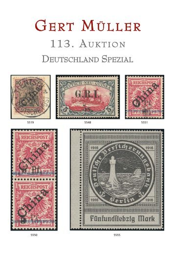 113. Auktion - Deutschland Spezial