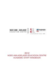 Examination Instruction Form - Ngee Ann-Adelaide Education Centre