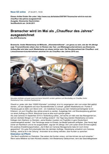 Bramscher wird im Mai als „Chauffeur des Jahres“ - MEIN FAHRER ...