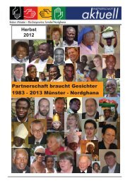 Herbst 2012 Partnerschaft braucht Gesichter 1983 - 2013 Münster ...