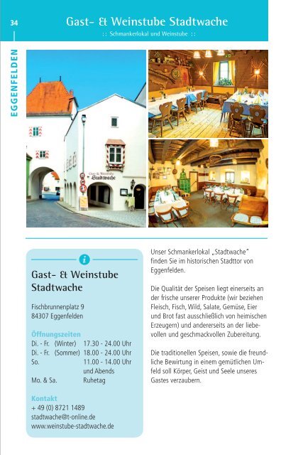 Rottal Inn Wirtshausbroschüre 