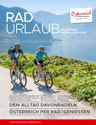 Österreich Radreisen Radurlaub Journal 2022