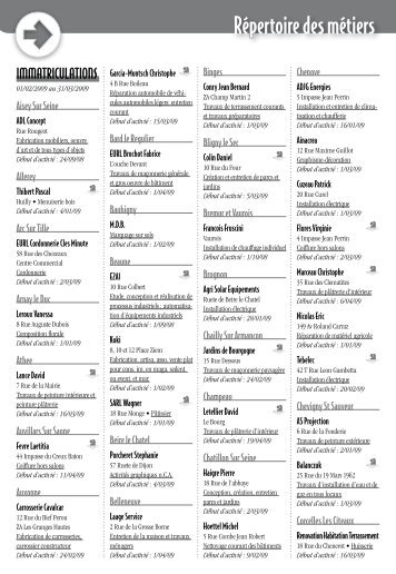 Immatriculations et radiations du 1 er fevrier au