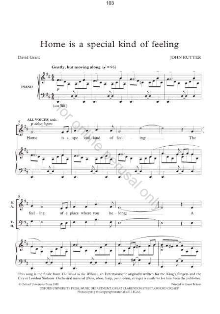 Rutter SATB Secular choral sampler 