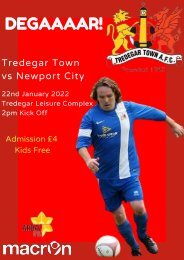 TREDEGAR TOWN FC V NEWPORT CITY FC