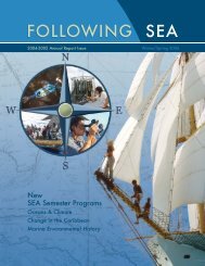 FOLLOWING SEA FOLLOWING SEA - Sea Education Association