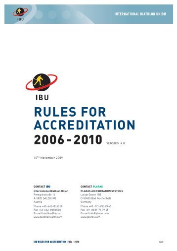 rules for accreditation - International Biathlon Union