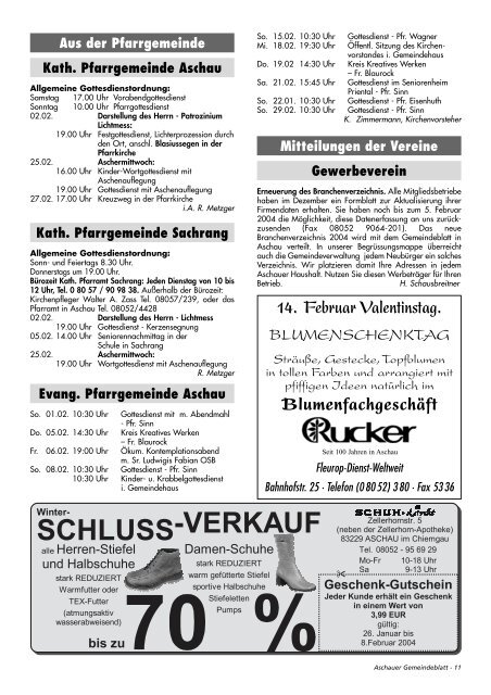 Gemeinde-Blatt Feb. «04 - Gewerbeverein Aschau