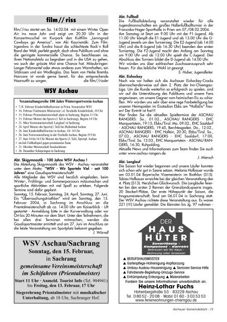 Gemeinde-Blatt Feb. «04 - Gewerbeverein Aschau