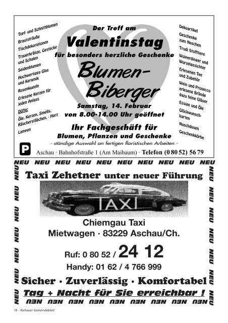 Gemeinde-Blatt Feb. «04 - Gewerbeverein Aschau