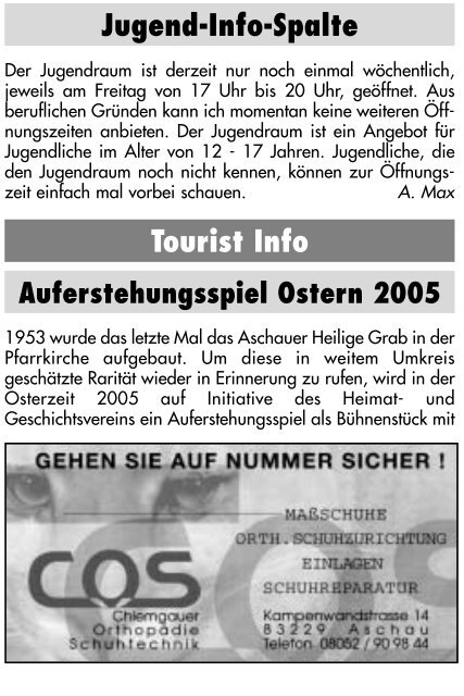 Gemeinde-Blatt Feb. «04 - Gewerbeverein Aschau