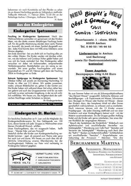 Gemeinde-Blatt Feb. «04 - Gewerbeverein Aschau