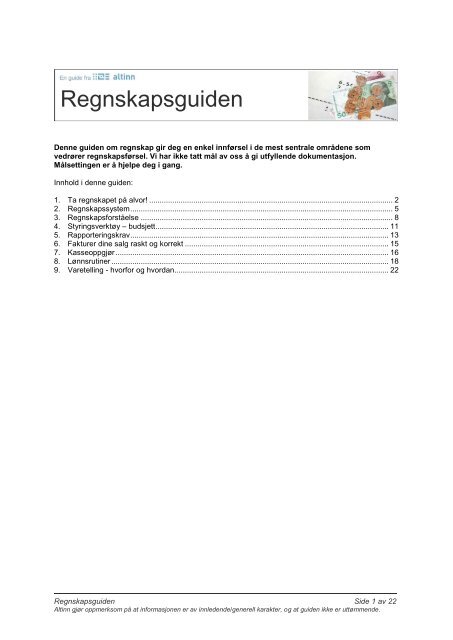 Regnskapsguiden (pdf) - Altinn