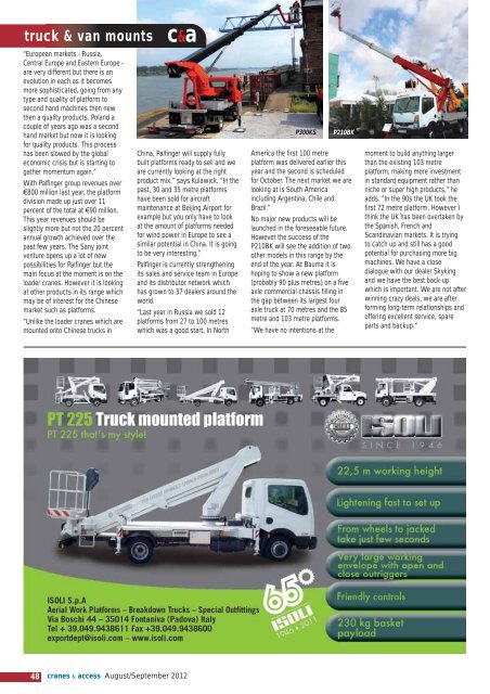 Truck mounted lifts Taxi cranes Top 30 rental companies - Vertikal.net