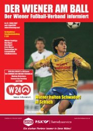 wienerliga.at bringt den Ball ins Netz - Wiener Fußball Verband