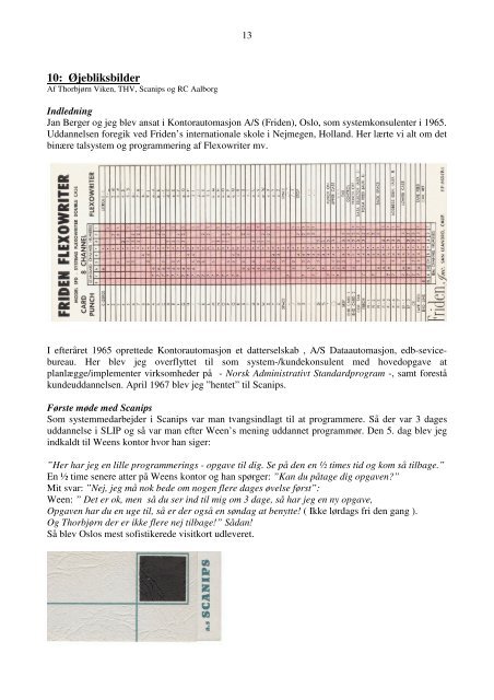 A/S SCANIPS, Norge, 1964 – 1978 - Dansk Datahistorisk Forening