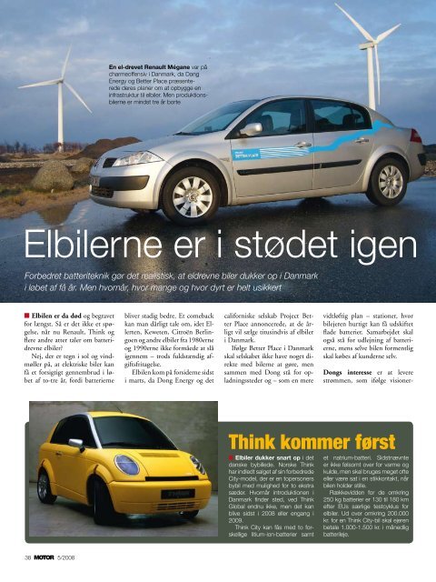 Elbiler i FDM Motor nr. 5 2008 - Dansk Elbil Komite