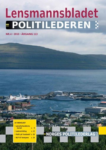 Lensmannsbladet / Politilederen nr. 4/2010 - Norges Politilederlag