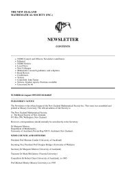 NZMS Newsletter #64 - New Zealand Mathematical Society