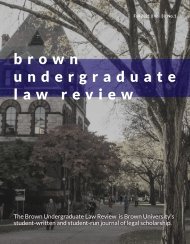 Brown Undergraduate Law Review — Vol. 3 No. 1 (Fall 2021)