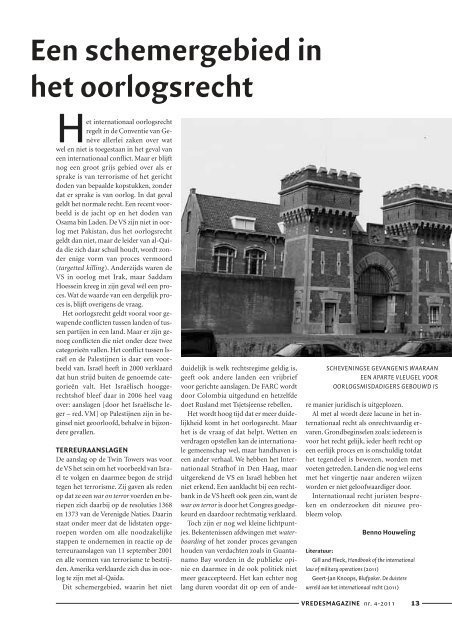 Jaargang 4, nummer 4 (pdf) - Vredesmagazine