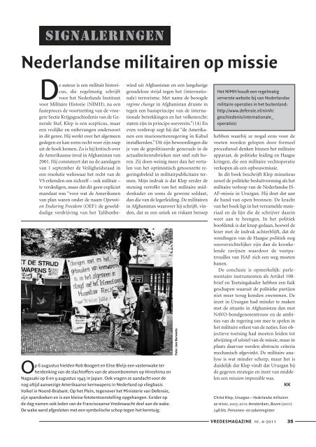 Jaargang 4, nummer 4 (pdf) - Vredesmagazine