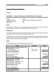 257 Corporate Strategy & Performance Finance ... - City of Wanneroo