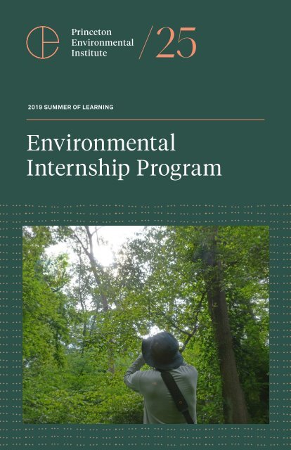 Environmental Internship Program - 2019 Booklet
