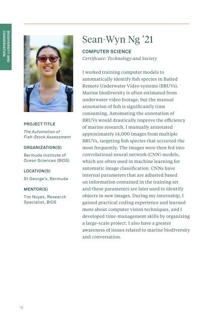 Environmental Internship Program - 2019 Booklet