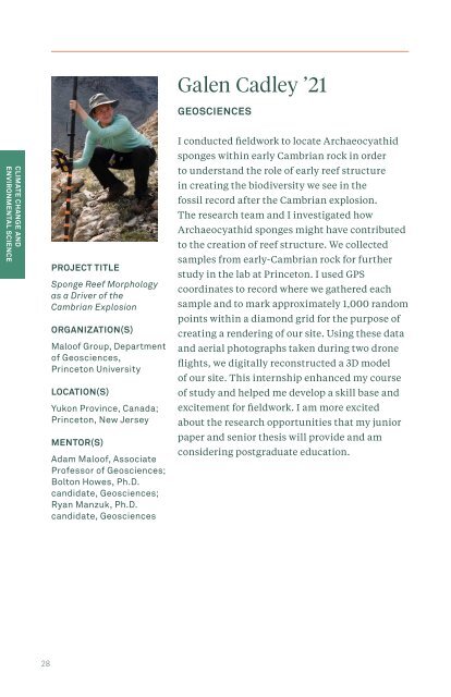 Environmental Internship Program - 2019 Booklet